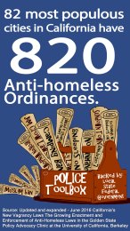 Rest Not Arrest Anti-homeless Ordinances Factoid 